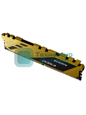 Оперативная память NETAC Shadow, DDR4, 8GB (1x8GB), 3200MHz, CL16, DIMM, с радиаторами, желтый