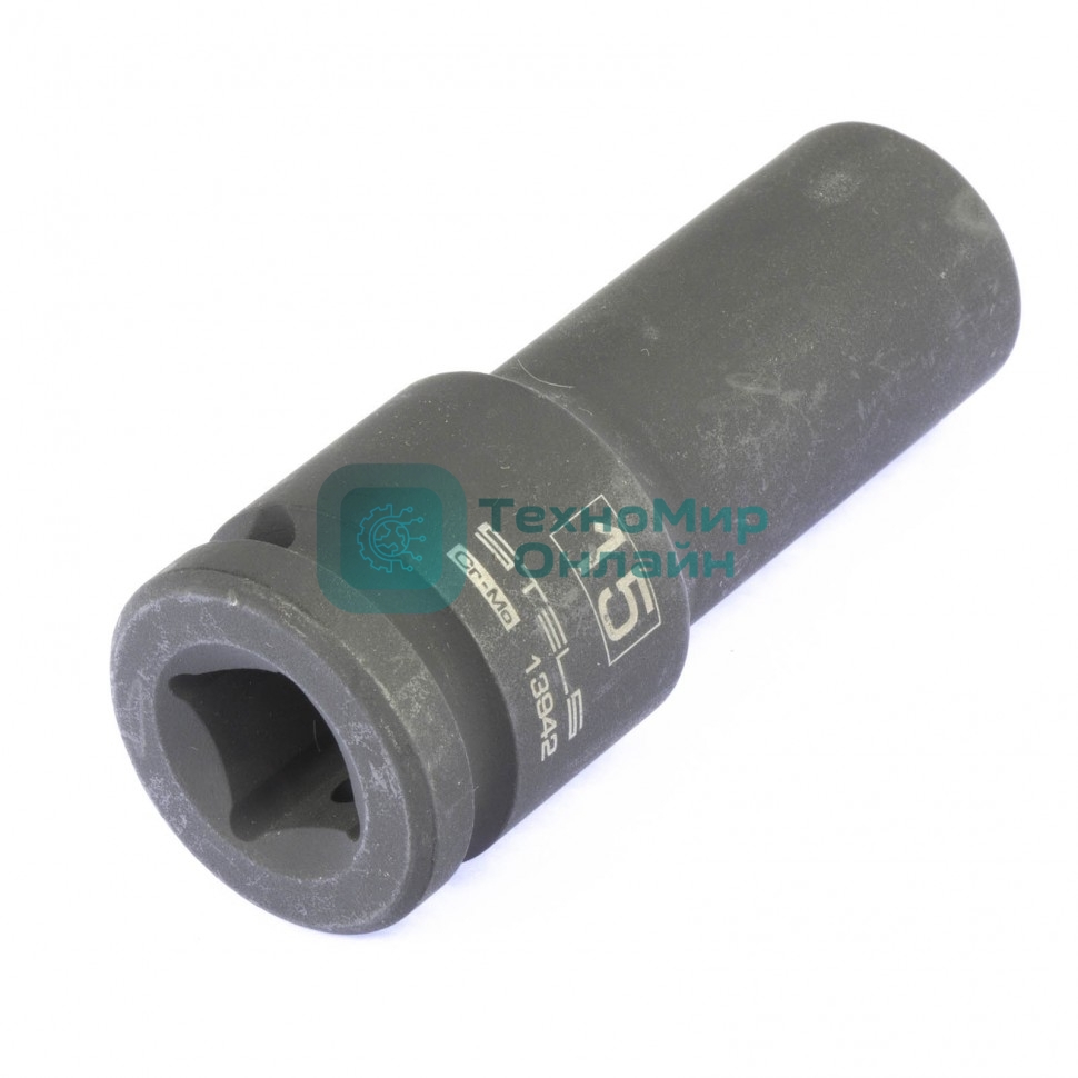 Головка ударная удлиненная шестигранная Stels 15 мм, 1/2