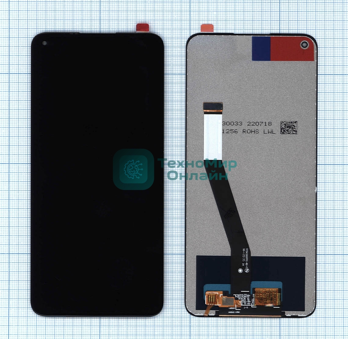 Дисплей для Xiaomi Redmi Note 9, Redmi 10X черный