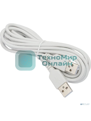 Кабель Rexant USB-A - USB-A, 2,4А, 3м, ПВХ, серый