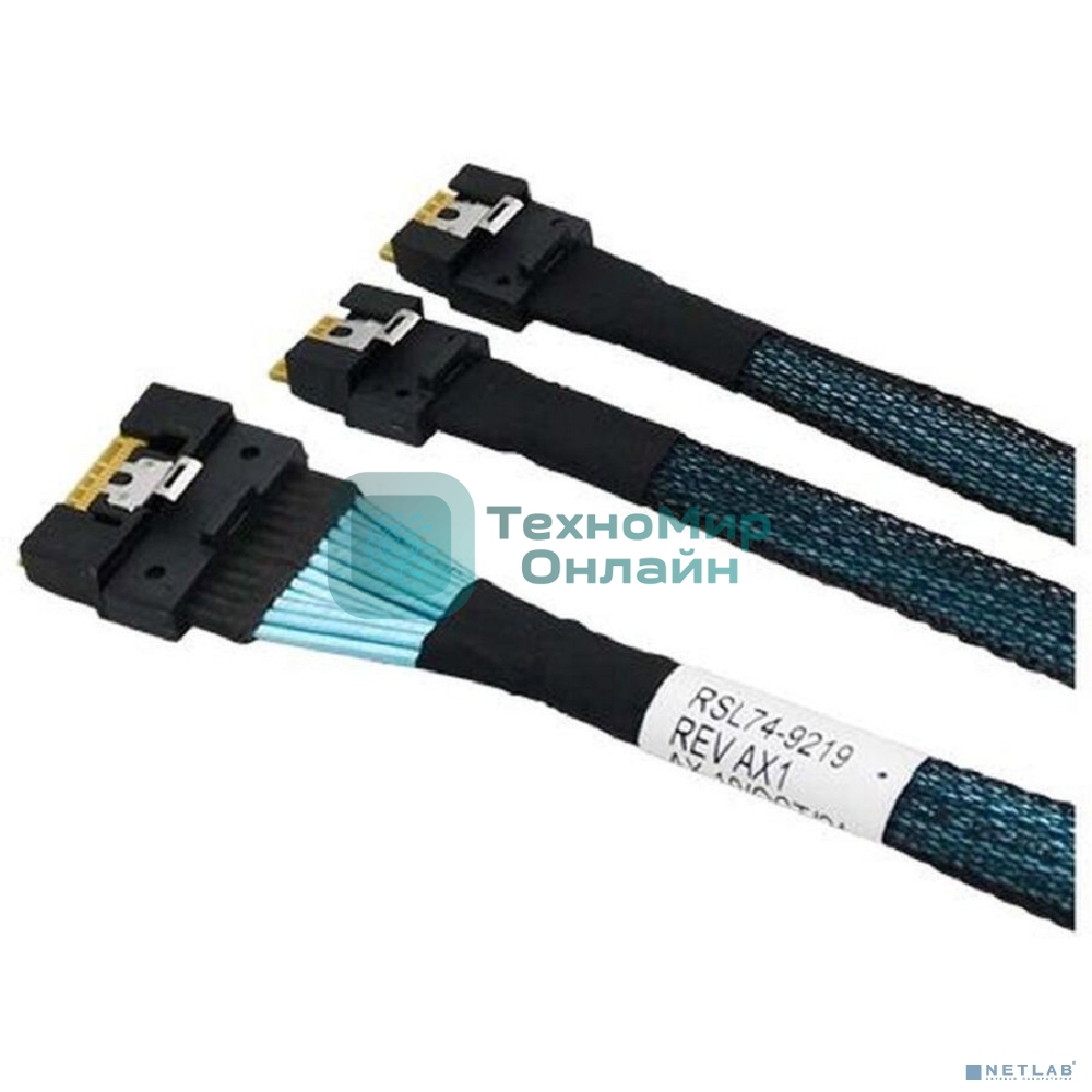 Кабель Shenzhen Lianrui SlimSAS ST (Straight) - 8 x SATA 80cm Cable