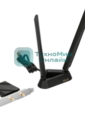 Сетевой адаптер Wi-Fi + Bluetooth Asus PCE-BE92BT BE9400 PCI Express (ант.внеш.несъем.) 2ант.