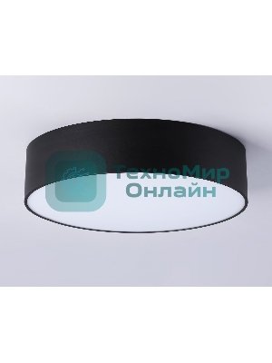 Потолочный светодиодный светильник Ambrella light FV5521 BK черный LED 26W 3000K D220*58 (Без ПДУ)