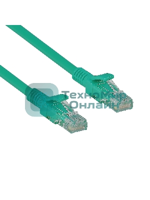 Патч-корд ExeGate UTP-RJ45-RJ45-C6-2M-GN, UTP, cat.6, 2м, зеленый
