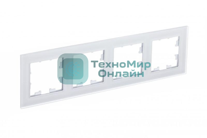 Рамка 4-м AtlasDesign Nature мат. стекло бел. SchE ATN330104