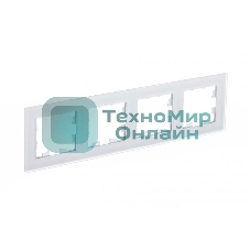 Рамка 4-м AtlasDesign Nature мат. стекло бел. SchE ATN330104