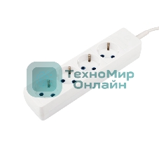 Удлинитель PROconnect 4 гнезда, 10 м, 3х0.75 мм², с/з, белый