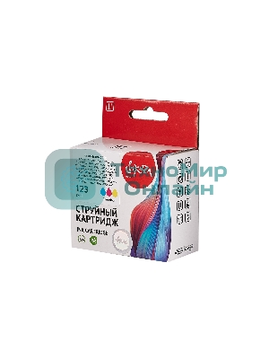 Картридж струйный Sakura F6V16AE (№123 Tri-colour) для HP, триколор, 18 мл., 330 к.