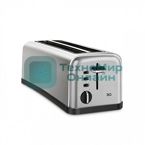 Тостер BQ T2003 Steel-Black, Мощность 1500 Вт, 6 степеней поджаривания