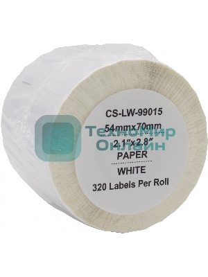Этикетки Cactus CS-LW-99015 сег.:70x54мм черный белый 320шт/рул Dymo Label Writer 450/4XL