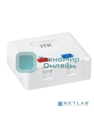 Корпус настенной розетки для установки двух модулей KJ, белый Корпус настенной розетки для установки двух модулей KJ, белый