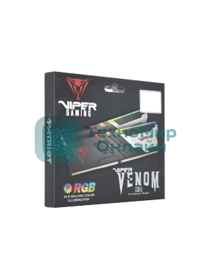 Оперативная память Patriot Viper Venom, DDR5, 32GB (2x16GB), 7200MHz, CL34, DIMM, с радиаторами, RGB, черный