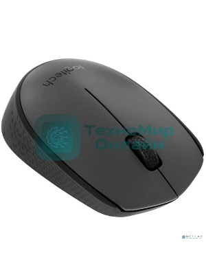Мышь беспроводная Logitech M170 черный/темно-серый, 1000 dpi, радиоканал, USB, кнопки - 3