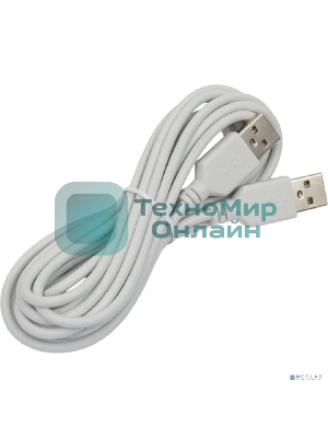 Кабель Rexant USB-A - USB-A, 2,4А, 3м, ПВХ, серый