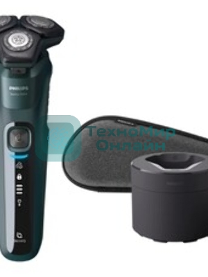 Электробритва роторная Philips S5884/50 реж.эл.:3 питан.:аккум. зеленый