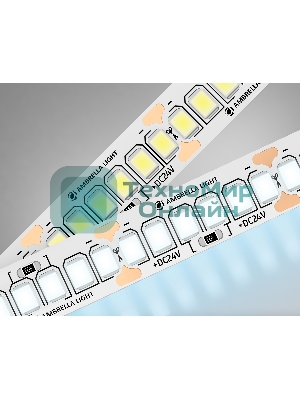 Светодиодная лента Ambrella light GS3303 2835 240Led/ 18W m/ 24V IP20 6500K/ 5000*10*1.2mm (2 конт.)