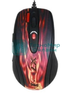 Мышь проводная A4Tech XL-750BK черный/красный, 3600 dpi, USB, кнопки - 7