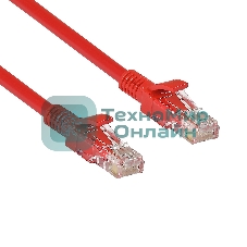 Патч-корд ExeGate UTP-RJ45-RJ45-C6-2M-RD, UTP, cat.6, 2м, красный