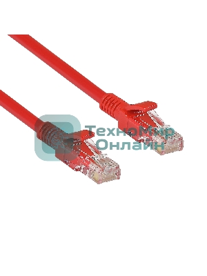 Патч-корд ExeGate UTP-RJ45-RJ45-C6-2M-RD, UTP, cat.6, 2м, красный
