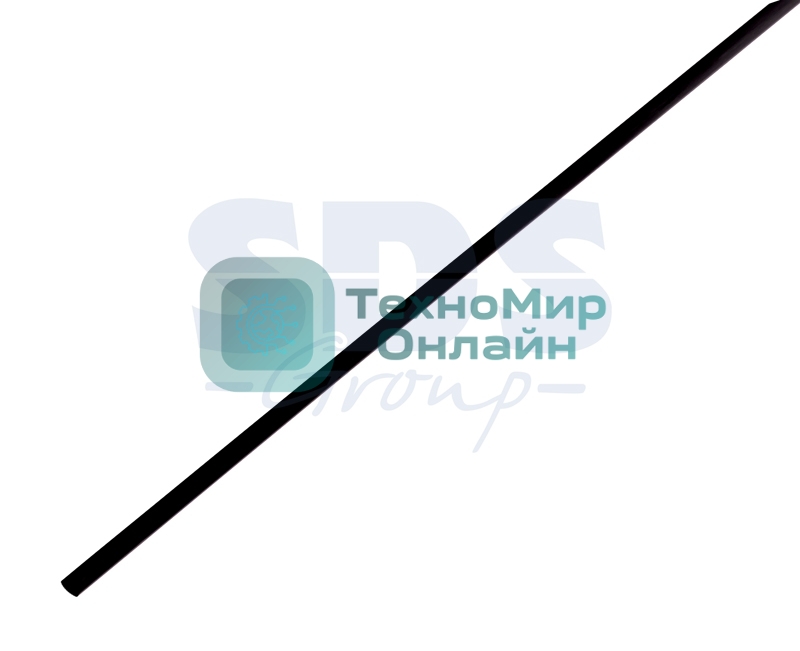 Термоусаживаемая трубка Rexant 10,0/5,0 мм, черная (бухта 100 м)