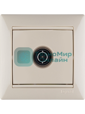Розетка телевизионная Legrand 774329 TV Valena звезда 1,5Дб 2400МГц (слоновая кость)
