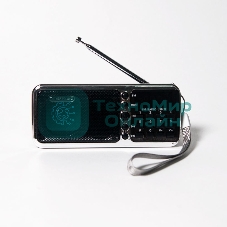 Радиоприемник портативный Сигнал РП-226BT черный/серебристый USB microSD