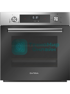 Духовой шкаф электрический Darina 0U5 BDE112 708 X1 нержавеющая сталь/черный, встраиваемый