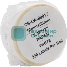 Этикетки Cactus CS-LW-99017 сег.:50x12мм черный белый 220шт/рул Dymo Label Writer 450/4XL