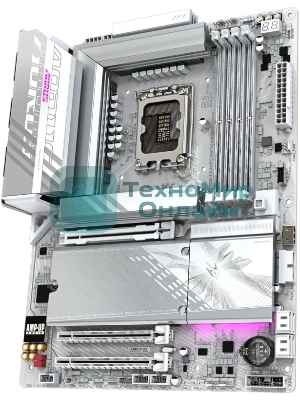 Материнская плата Gigabyte Z890M AORUS ELITE WIFI7 ICE, LGA 1851, Intel Z890, 4xDDR5, 4xSATA, 3xM.2, 1xPCIe 4.0 x4, 1xPCIe 5.0 x16, 1xDP, 1xUSB-C, 1x 2.5Gb LAN, 1xUSB-A 3.2 Gen 2, 4xUSB-A 3.2 Gen 1, 2x3.5 мм, TOSLINK, 7.1, 1xUSB4, mATX