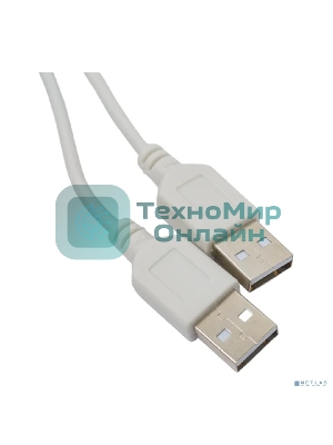 Кабель Rexant USB-A - USB-A, 2,4А, 3м, ПВХ, серый