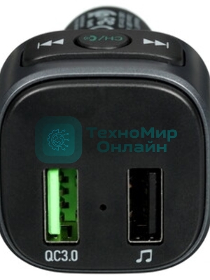 Автомобильное зарядное устройство Hoco E67, bluetooth FM Transmitter, 1xUSB, QC3.0, черный