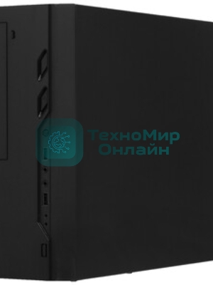 (Из ремонта, некомплект, нет блока питания, гарантия 7 дней) Компьютерный корпус MiniITX ExeGate MI-208 Black, miniITX/mATX, M400, 80мм, 2хUSB, Audio