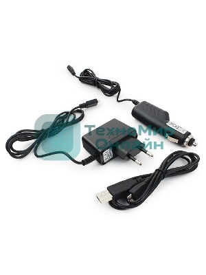 Набор зарядных устройств Gembird с Micro-USB разъемом MP3A-CAR-KIT1 110/220V-5V и 12VDC-5V черный