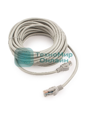Патч-корд медный UTP Cablexpert PP10-10M cat.5, 10м, литой, многожильный, серый