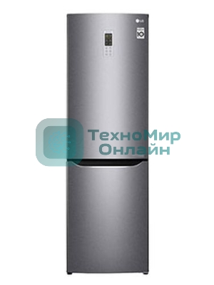 Холодильник LG GA-B419SLGL графит двухкамерный 223/79л морозилка снизу, No Frost