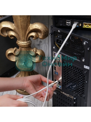 Пaтч-корд F/UTP Rexant, cat. 5e, RJ45-RJ45, экранированный, 24AWG, LSZH, серый, 3м