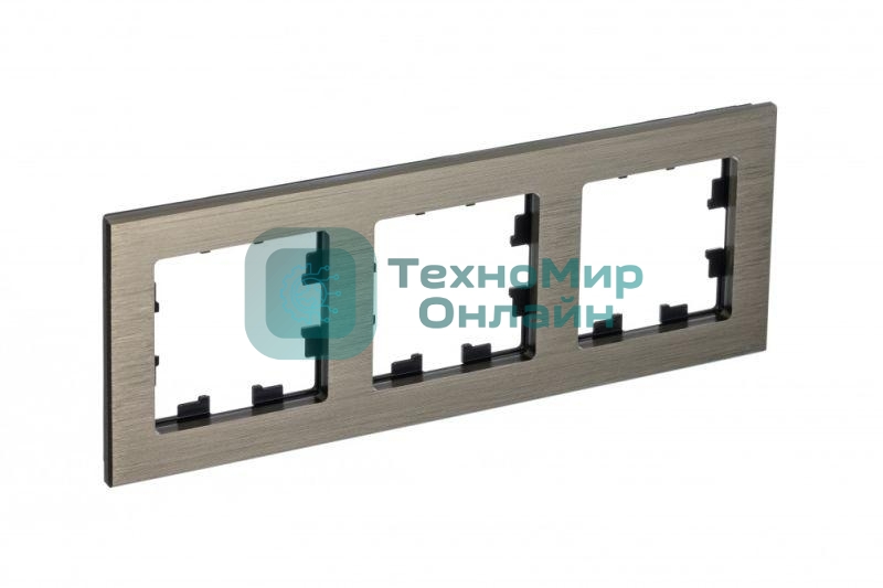 Рамка 3-м AtlasDesign Nature металл латунь SchE ATN312203