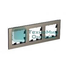 Рамка 3-м AtlasDesign Nature металл латунь SchE ATN312203