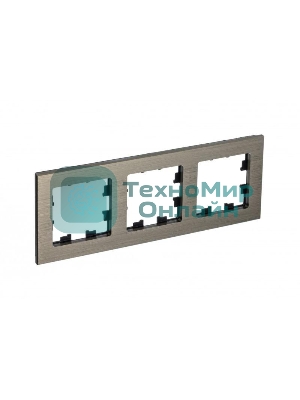 Рамка 3-м AtlasDesign Nature металл латунь SchE ATN312203