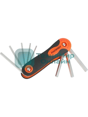 Набор ключей PATRIOT SKH-8F, шестигранные складные, 2-2.5-3-4-5-6-7-8мм, CRV, 8-в-1