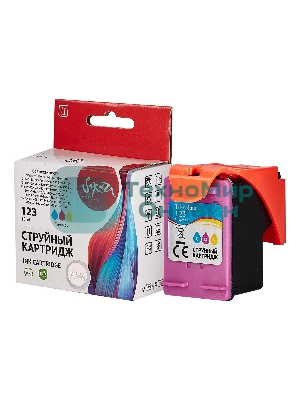 Картридж струйный Sakura F6V16AE (№123 Tri-colour) для HP, триколор, 18 мл., 330 к.