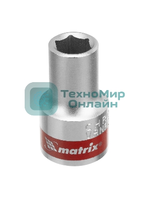 Головка торцевая Matrix 13110 10 мм, 6-гранная, CrV, под квадрат 1/2