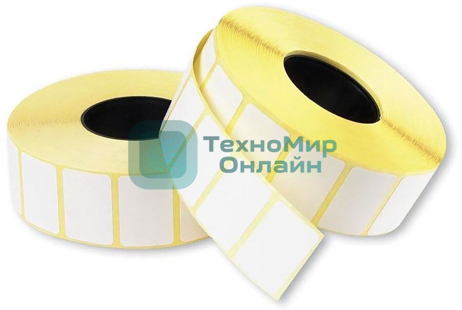 Термоэтикетки Cactus Top CS-TT30201800 сег.:30x20мм самоклей. д.вн.рул.92мм д.вт.40мм 1800шт/рул белый