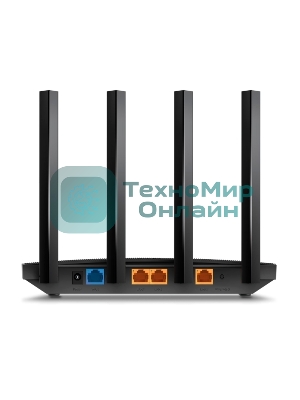 Роутер TP-Link AX1500 Dual-Band Wi-Fi 6 RouterSPEED: 300 Mbps at 2.4 GHz + 1201Mbps at 5 GHzSPEC: 4× Antennas, 1GHz Dual Core CPU, 1× Gigabit WAN Port + 3× Gigabit LAN Ports, 1024-QAM, OFDMAFEATURE: Tether App, WPA3, Access Point Mode, IPv6 Supported, IPTV, Bea