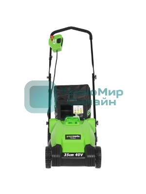 Газонокосилка аккумуляторная Greenworks G40LM35, 40 В, 2 Ач