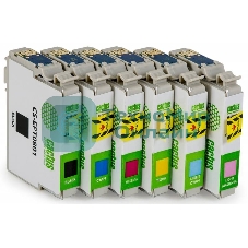 Картридж струйный Cactus CS-EPT0807 черный/желтый/голубой/пурпурный/светло-голубой/светло-пурпурный (68.4 мл) для Epson Stylus Photo P50