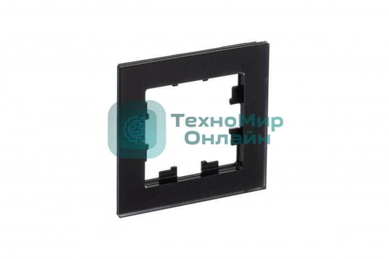 Рамка 1-м AtlasDesign Nature мат. стекло черный SchE ATN331001