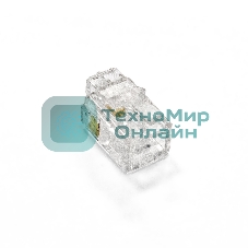 Коннектор ExeGate PL11-4P4C-100 RJ-11 телефонный разъем (4P4C), золотое напыление (100шт)