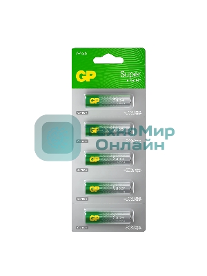 Алкалиновые батарейки GP Super Alkaline G-Tech 15А АA - 1 шт. на отрывных блистерах