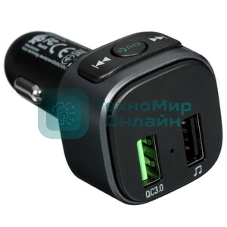 Автомобильное зарядное устройство Hoco E67, bluetooth FM Transmitter, 1xUSB, QC3.0, черный